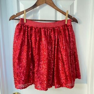 Cat & Jack EXCELLENT Red Sequin Skirt